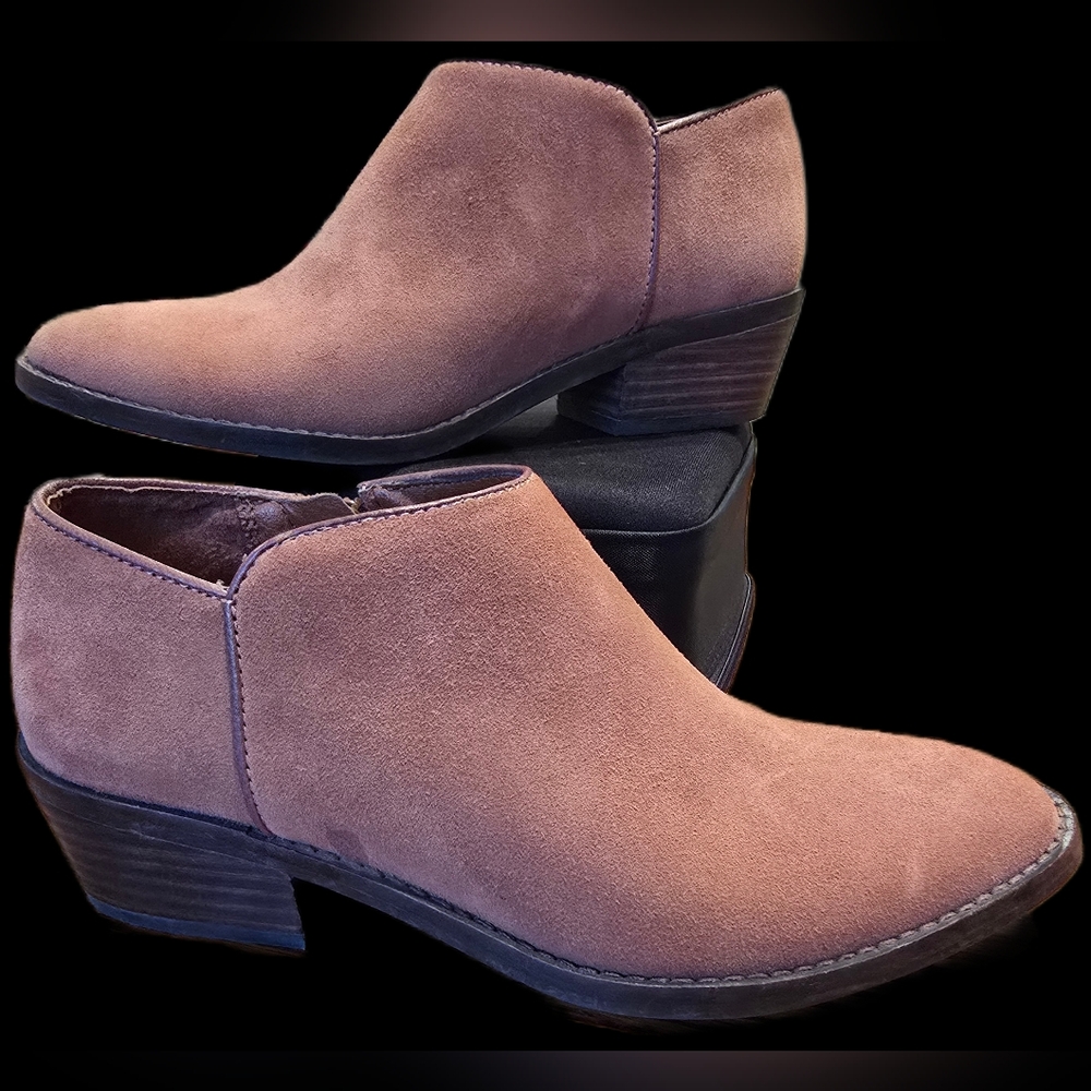 Lucky Brand Tan Suede Ankle Booties
